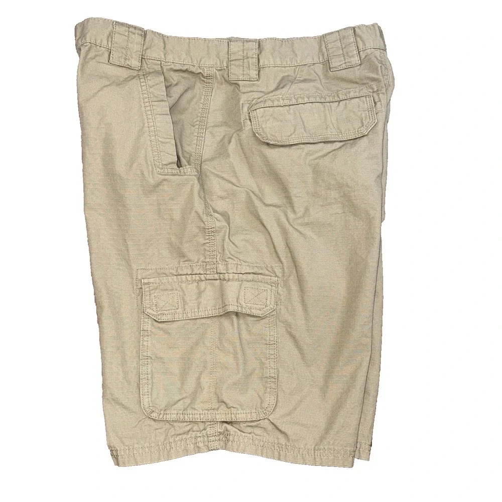 Schmidt Men's 38 Work Wear‎ Shorts Cargo Tan Khaki Rip Stop Grunge Gorpcore Y2K
